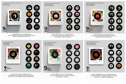 🎵 Iconic Pop Star NFC Fridge Magnet Music Player | Retro Vinyl Style Decor