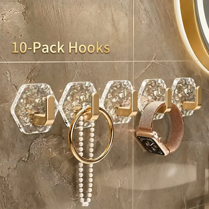 10/20 Pack Self-Adhesive Hooks, Waterproof & Rustproof Wall Hooks 👍