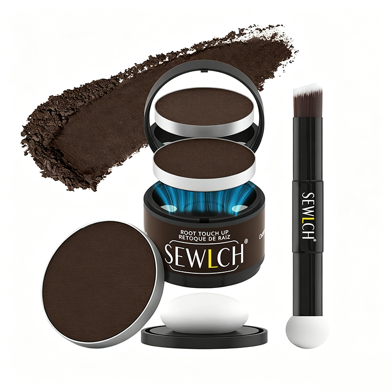 Magnetic Refillable Hair Root Touch Up Powder - Waterproof Gray Coverage & Hairline Concealer ✨