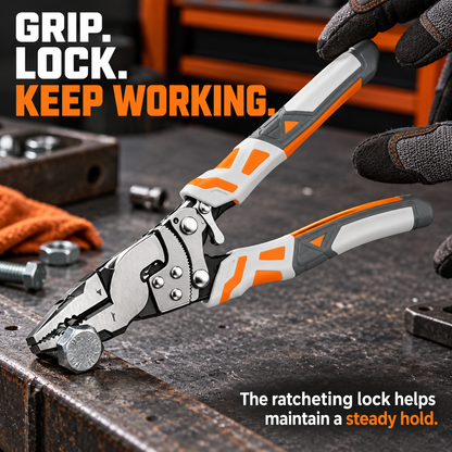 🔧 Self-Locking Ratchet Pliers – Secure Grip, Less Effort