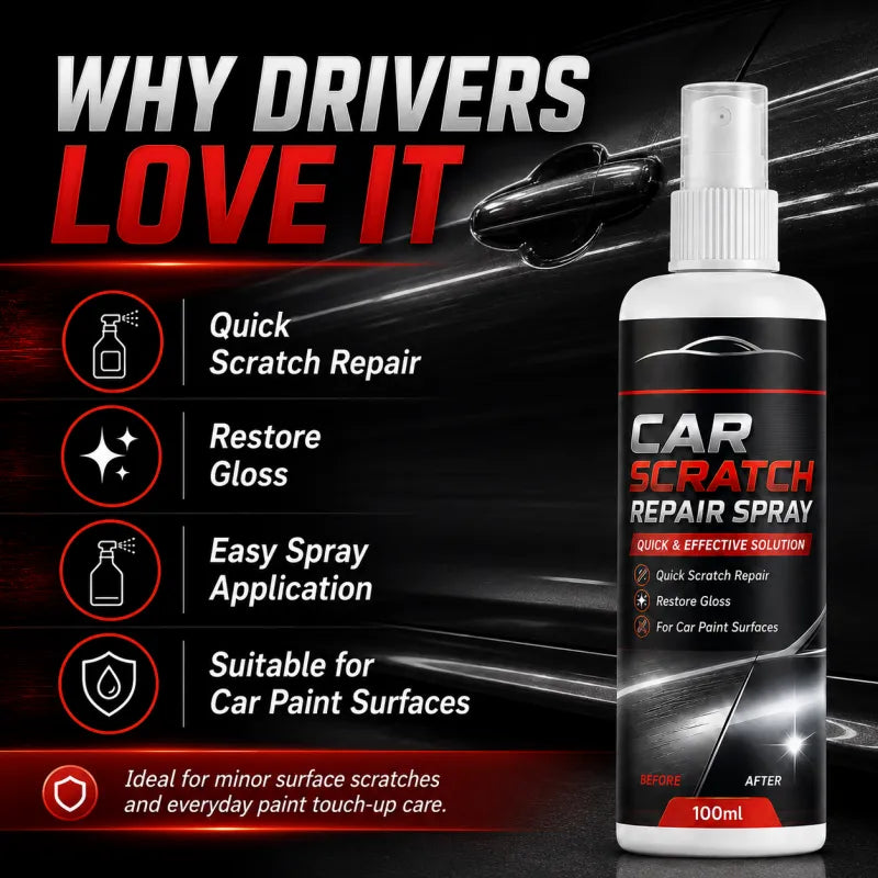 🚗 Universal Car Scratch Repair Spray – Erases light scratches, swirl marks & scuffs fast. 🛡️💨