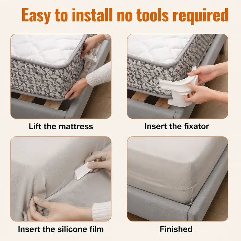 4-Pack Heavy Duty Bed Sheet Clips, Locking Mattress Corner Holders🛏️