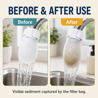 [Fits Faucets < 1"] 50 cotton filter bags disposable Cotton Faucet Filter Bags with 5 fastening straps 💧