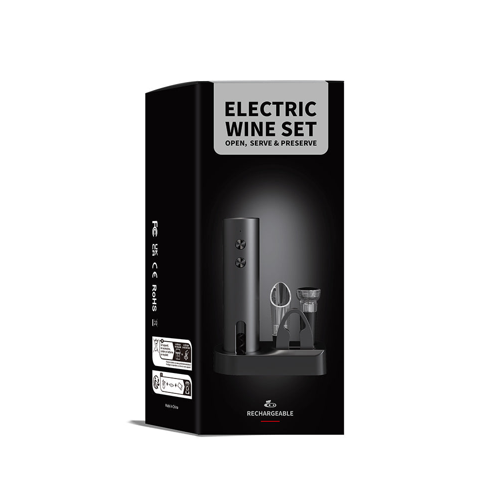 Rechargeable Electric Wine Opener – One-Touch Automatic Corkscrew