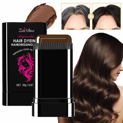 2-in-1 Temporary Gray Hair Touch-Up Comb Stick, Instant Root Concealer for Covering Gray Regrowth🪮