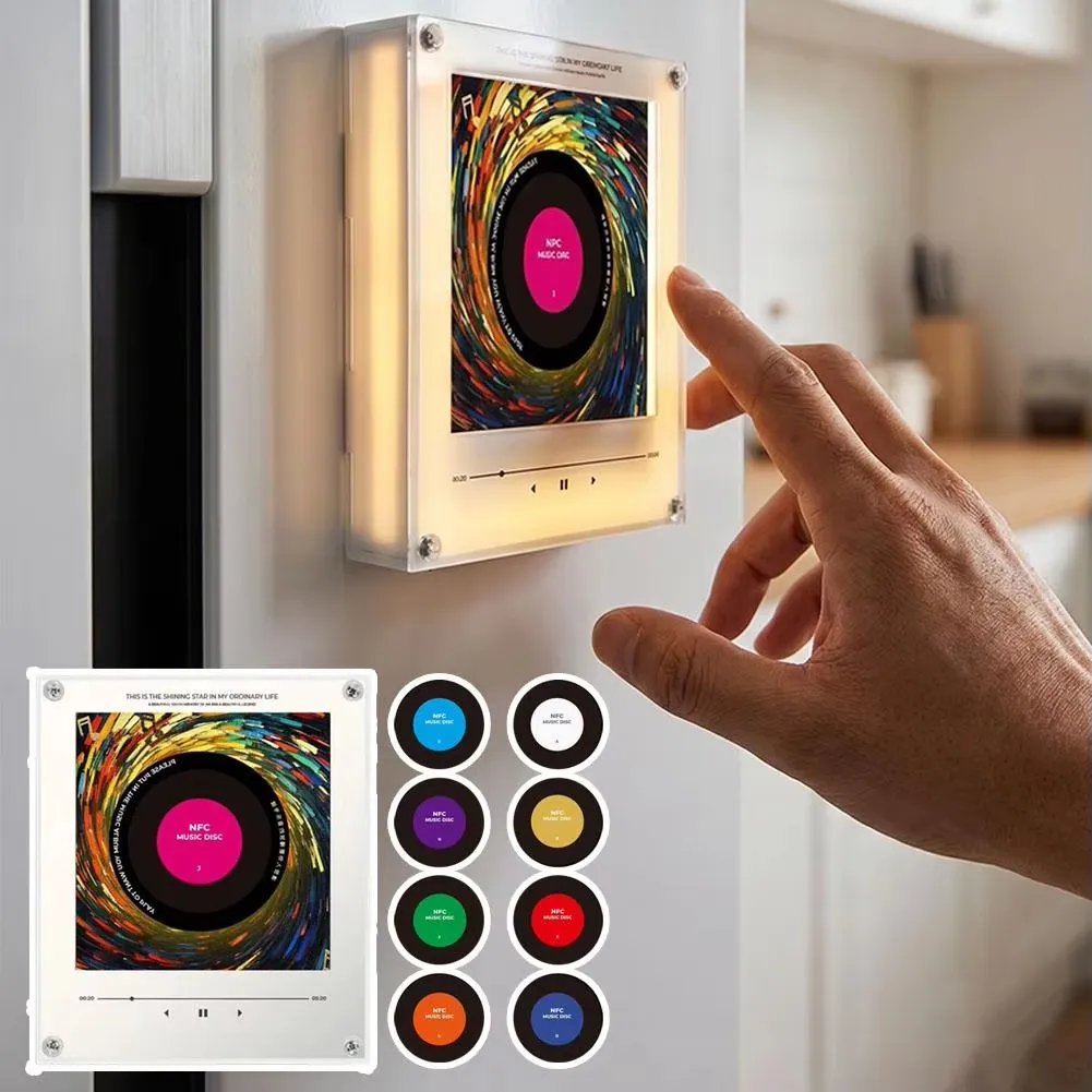 🎵 Iconic Pop Star NFC Fridge Magnet Music Player | Retro Vinyl Style Decor