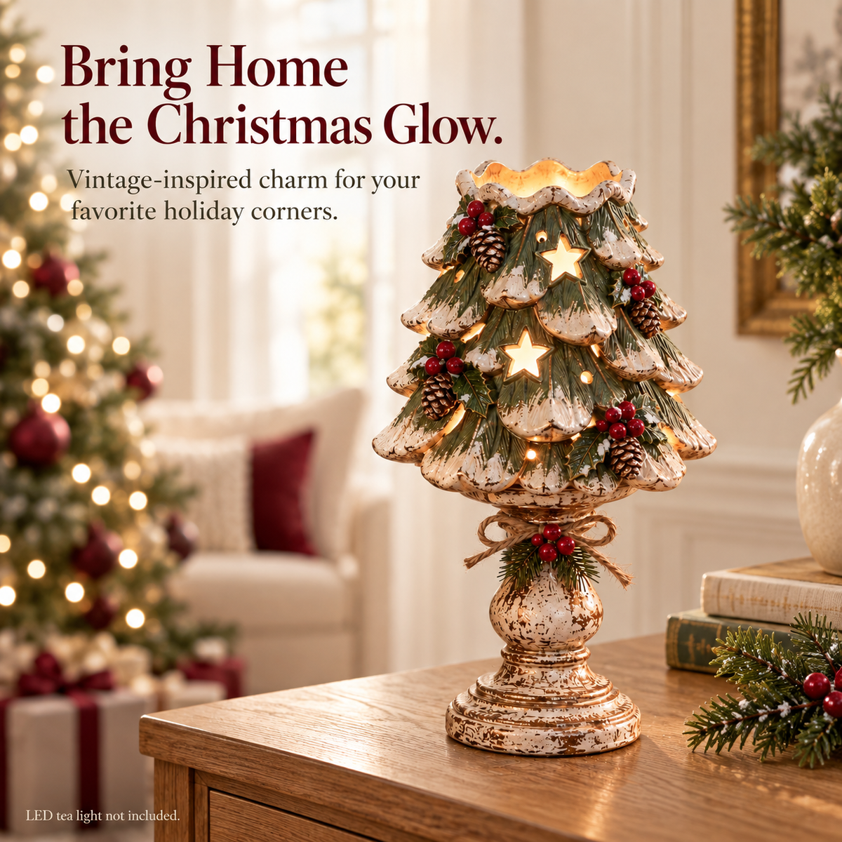 Christmas Heirloom Glow Candle Holder Collection