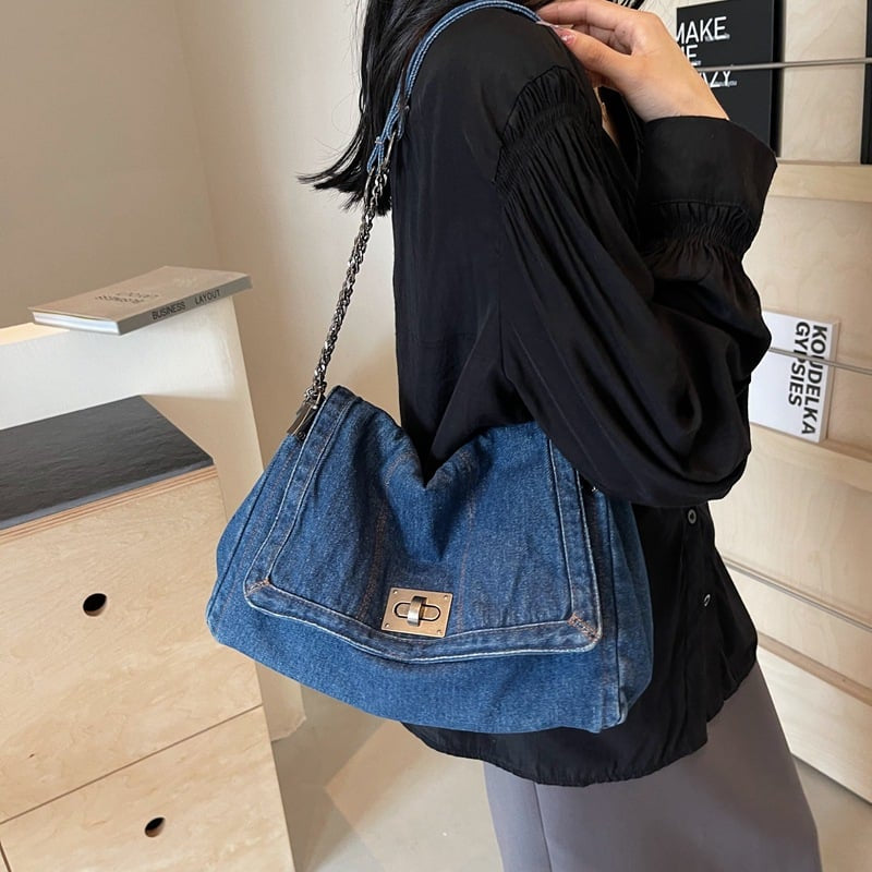 🔥Hot Sale 50% OFF🎁Denim Chain Shoulder Bag — 2026 New Arrival