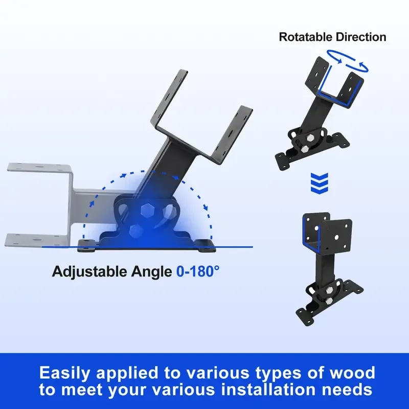 🔥LAST DAY 49% OFF - 🛠️Adjustable Angle Pergola Roof Riser Brackets 🏗️