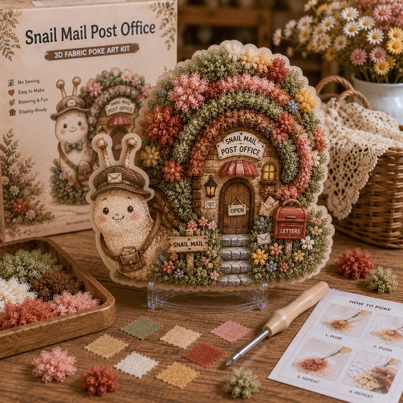🔥HOT SALES 49% OFF - ✨Whimsical Village 3D Fabric Poke Art Kit