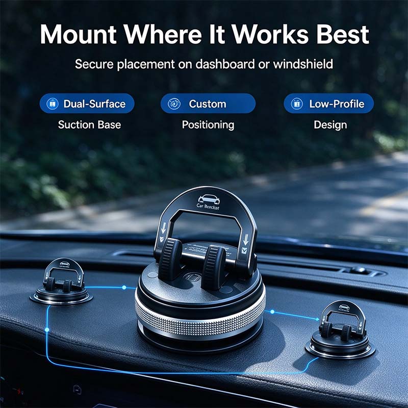 Car Phone Holder 360 Degree Rotation, Suitable for Car Navigation In-Car Dashboard 📱