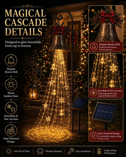 🔥Hot Sale 49% OFF🎄 Christmas Bell Cascade Solar Yard Light✨