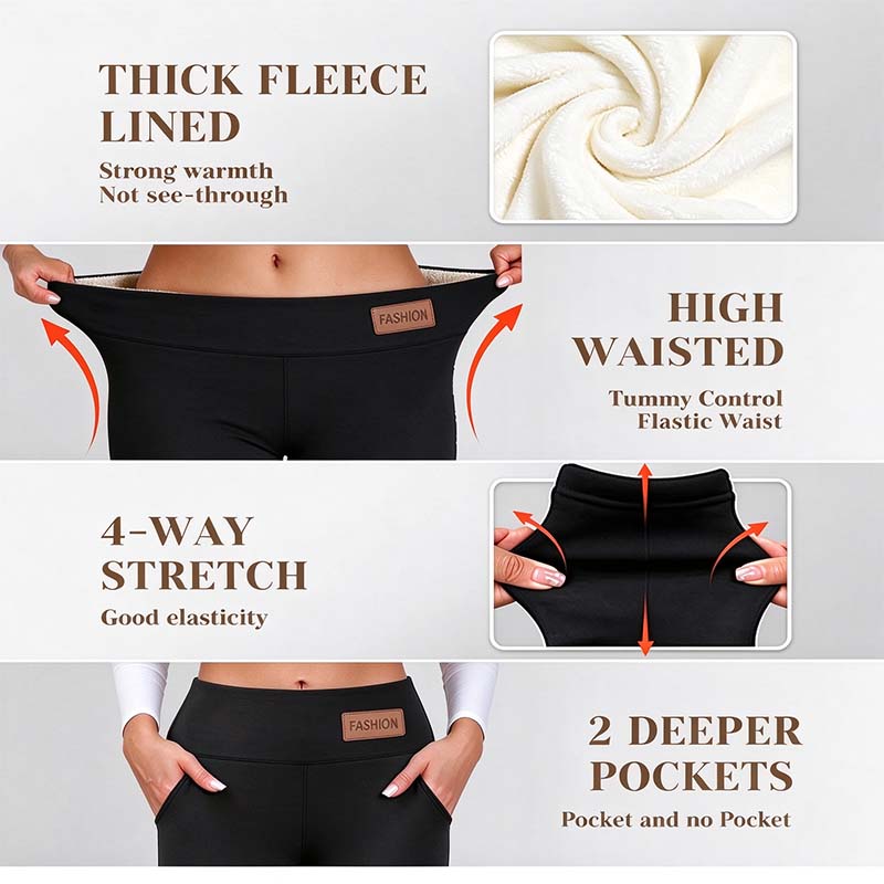 Women's Lined Leggings, Soft and Stretchy Tights 🧘