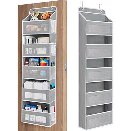 🔥 50% OFF 5-Tier Over-the-Door Organizer – Extra Side Mesh Pockets for More Storage 🚪