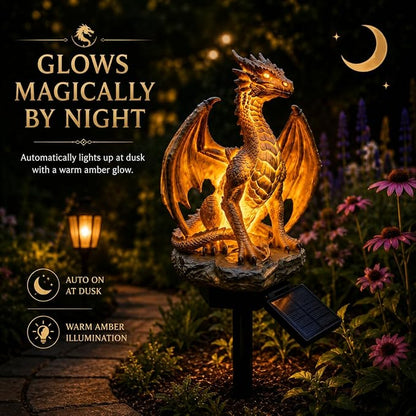 Solar Dragon Garden Statue Light 🐉