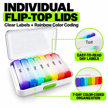 💊 7-Day Jumbo Pill Organizer – Large Capacity Vitamin & Supplement Case