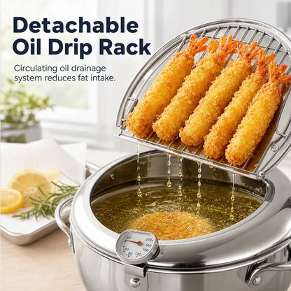 🔥 49% OFF 🍤 Japanese Tempura Deep Fryer – Crispy Results With Better Temperature Control