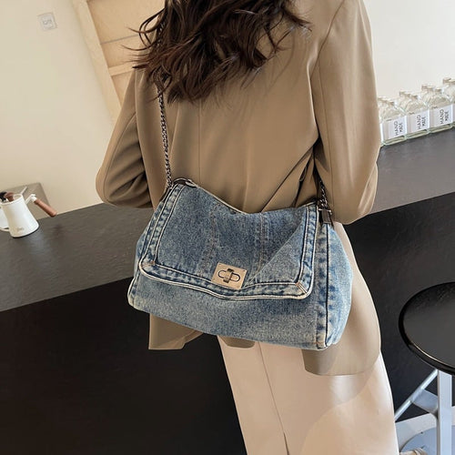 🔥Hot Sale 50% OFF🎁Denim Chain Shoulder Bag — 2026 New Arrival