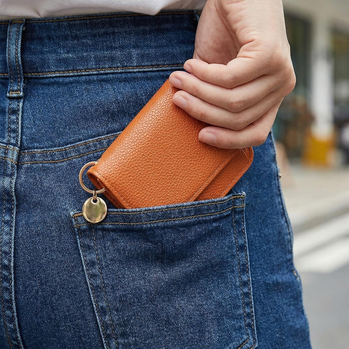 🔥🎁🌹Short Wallets for Women – Fashionable Card Holder with Key Ring & Coin Purse
