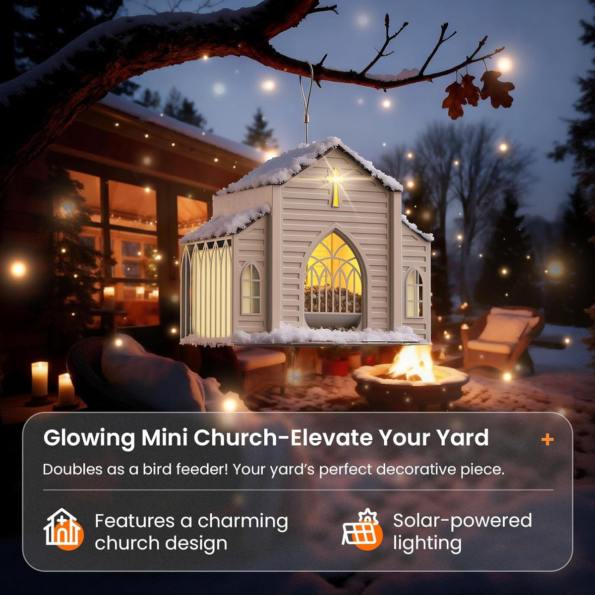 ✝️Last Day 50% OFF-🔥Church-Shaped Solar Bird Feeder🎁Buy 2 Free Shipping