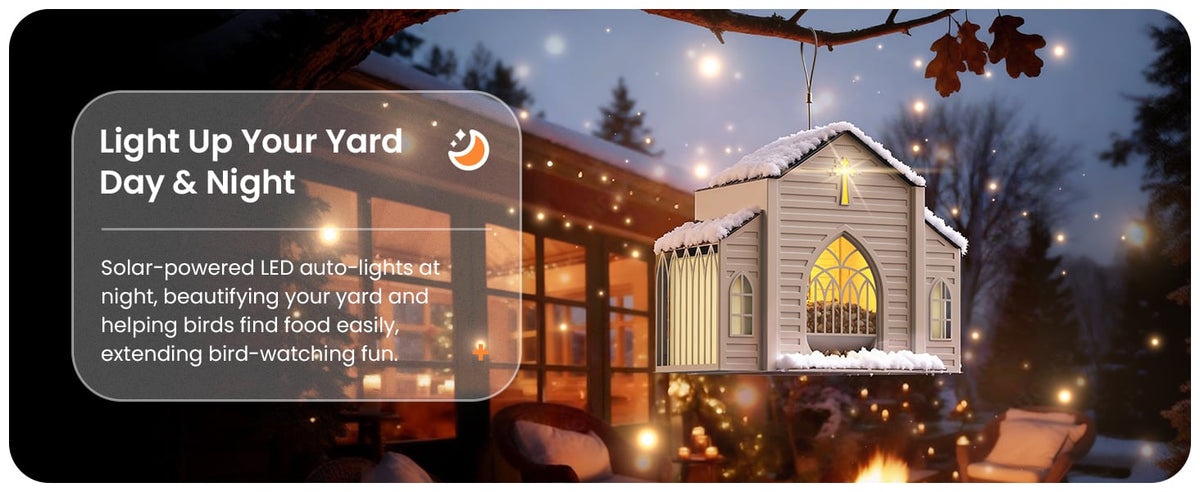 ✝️Last Day 50% OFF-🔥Church-Shaped Solar Bird Feeder🎁Buy 2 Free Shipping