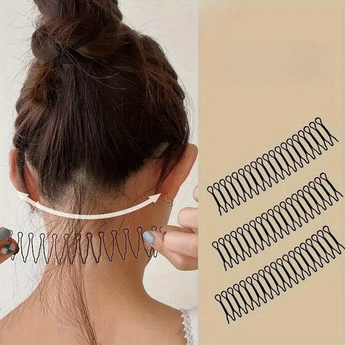 3pcs Solid Color Wavy Hair Pins Bangs Holders Bobby Hair Pins💥