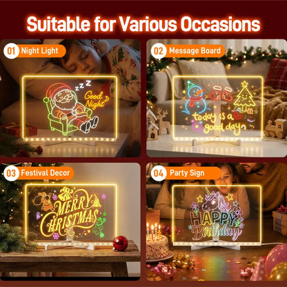 LED Drawing Board for Kids with Light Effects