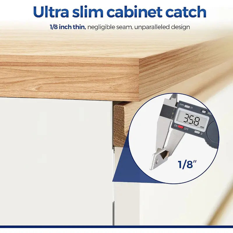 12-Pack Ultra Thin Cabinet Magnetic Door Catch Stainless Steel,Satin Nickel 🧲