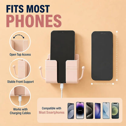 Mobile phone holder mounted on self-adhesive wall, wall-mounted mobile phone holder📱