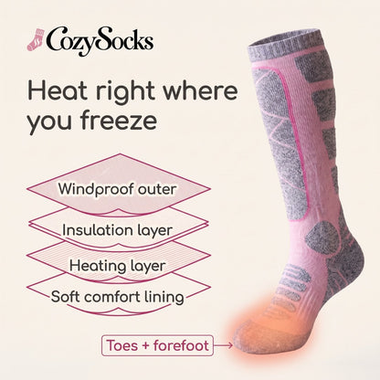 🔥 Warm Feet All Winter – Rechargeable Heated Socks with 3 Heat Levels