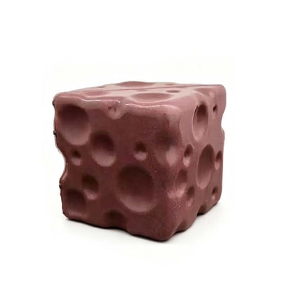 Cheese Cube Squishy Toy, Soft Moldable Petroleum Jelly-Filled Squeeze Ball 🧀