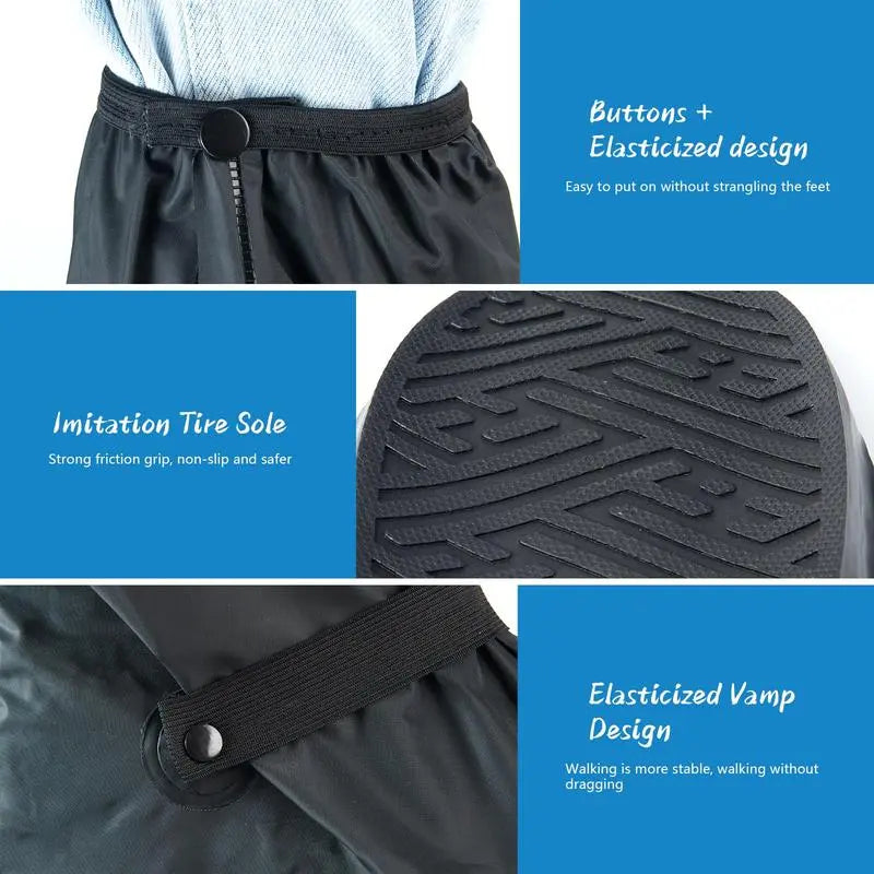 🌧️ Waterproof Rain Boot Covers – Reusable & Foldable Shoe Protection