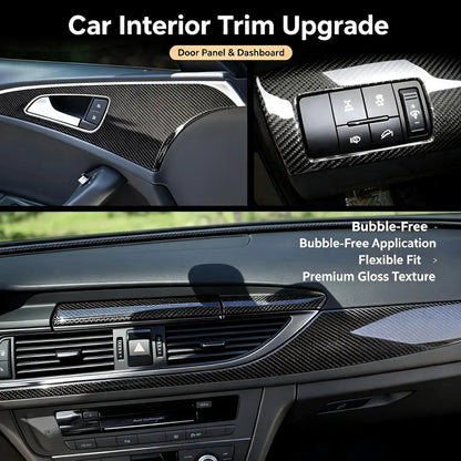 🚗 6D Gloss Carbon Fiber Vinyl Wrap – Peel, Stick & Upgrade Your Car’s Look