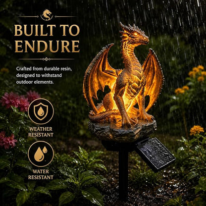 Solar Dragon Garden Statue Light 🐉