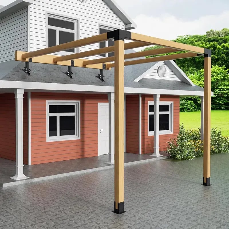 🔥LAST DAY 49% OFF - 🛠️Adjustable Angle Pergola Roof Riser Brackets 🏗️