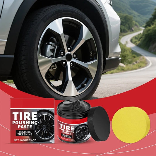 🎉✨Tire Shine Balm with Sponge – Restore a Deep Black Finish