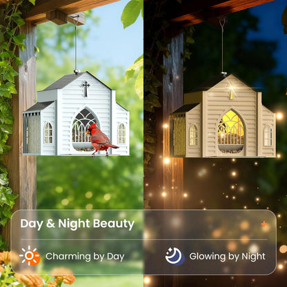 ✝️Last Day 50% OFF-🔥Church-Shaped Solar Bird Feeder🎁Buy 2 Free Shipping
