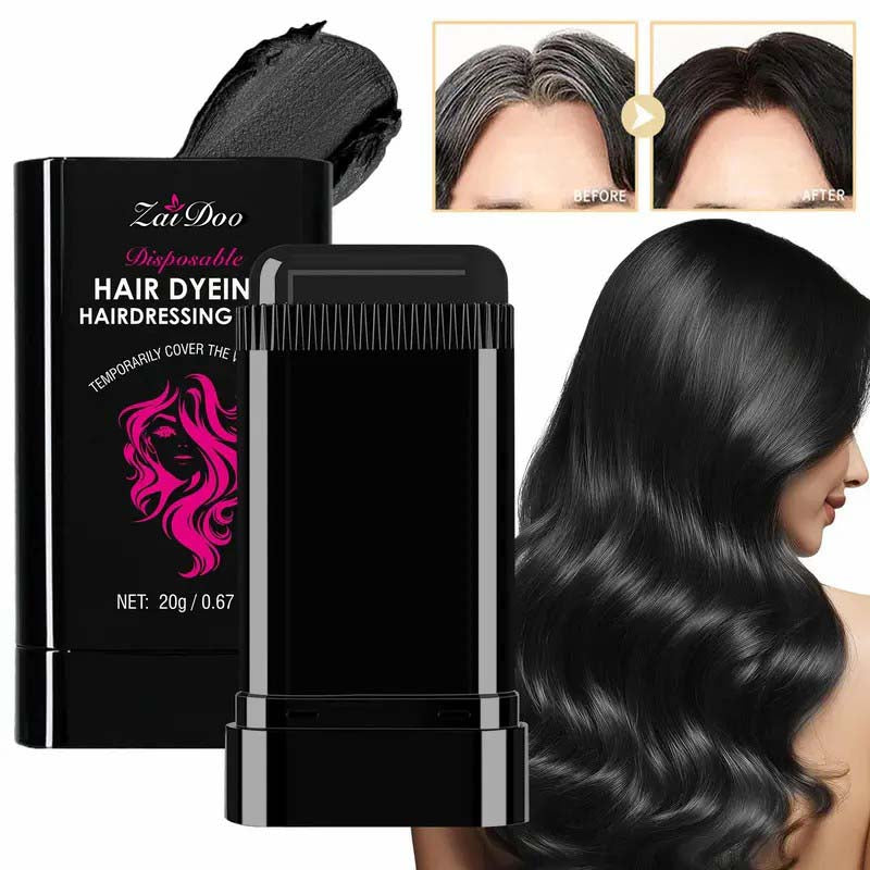 2-in-1 Temporary Gray Hair Touch-Up Comb Stick, Instant Root Concealer for Covering Gray Regrowth🪮