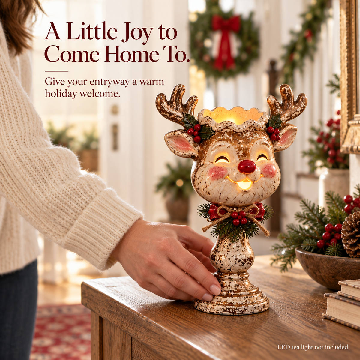 Christmas Heirloom Glow Candle Holder Collection