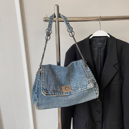 🔥Hot Sale 50% OFF🎁Denim Chain Shoulder Bag — 2026 New Arrival