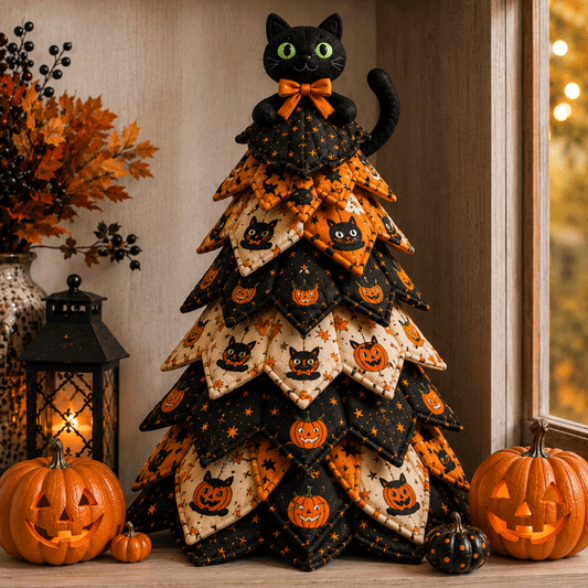 🔥HOT SALES 49% OFF - 🎃 DIY Halloween Quilted Fabric Tree Kit(📦Buy 2 Free Shipping)
