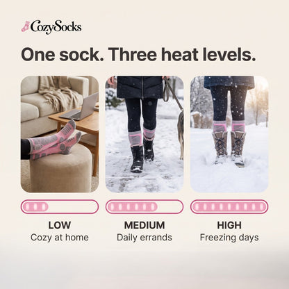 🔥 Warm Feet All Winter – Rechargeable Heated Socks with 3 Heat Levels