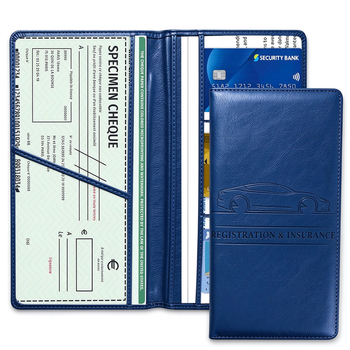 Car Registration & Insurance Card Holder, Magnetic Closure Vehicle Organizer 💳