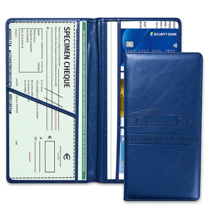 Car Registration & Insurance Card Holder, Magnetic Closure Vehicle Organizer 💳