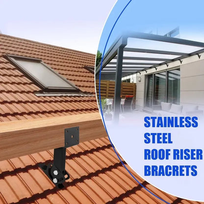 🔥LAST DAY 49% OFF - 🛠️Adjustable Angle Pergola Roof Riser Brackets 🏗️