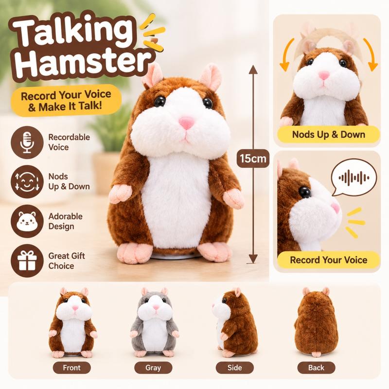 🐹 Talking Hamster Plush That Repeats Your Voice