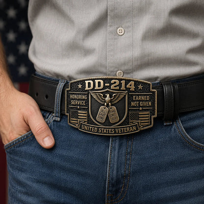 🔥HOT SALES 50% OFF-🎖️DD-214 Veteran Honor Belt Buckle (✨2026 Limited Edition)