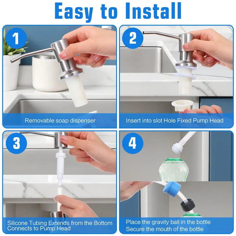 Dish Soap Dispenser for Kitchen Sink, Countertop Sink Soap Dispenser Water Pump🪣