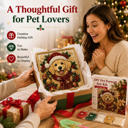 🔥HOT SALES  49% OFF – ✨ Premium 3D Pearl DIY Pet Portrait Art Kit | Luxury Flocked Canvas with Scratch-Resistant Non-Fading Pearl Beads DIY Handmade Festive Seasonal Decor 🐾💎