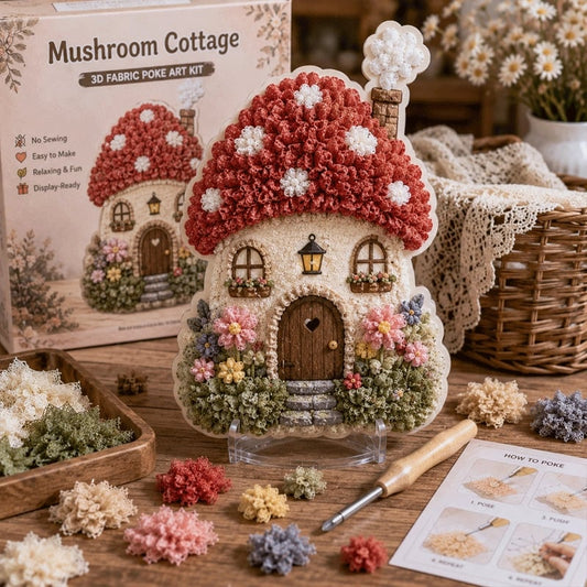 🔥HOT SALES 49% OFF - ✨Whimsical Village 3D Fabric Poke Art Kit